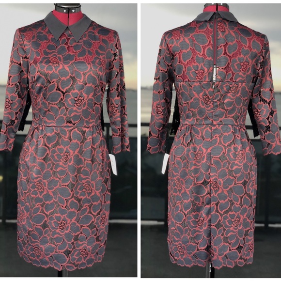 🤎Trina Turk🤎 Killian Lace Sheath Cocktail Dress - Picture 3 of 9